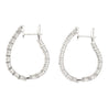 3.72 Carat Diamond Full Eternity Hoop Earrings in 18k White Gold