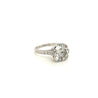 3.72 Carat Lab Grown Diamond Ring in Half Bezel Platinum Setting