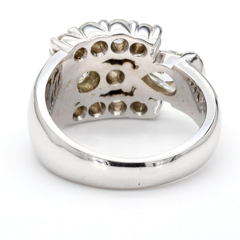 3.75 Carat Pear & Round Diamond 14K White Gold East West Bypass Cluster Ring – Assay Jewelers