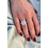 4 Carat Cushion-Cut, H color, VS1 Clarity, Lab Grown Diamond Engagement Ring