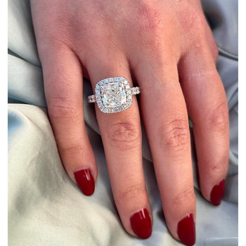 4 Carat Cushion-Cut, H color, VS1 Clarity, Lab Grown Diamond Engagement Ring – Assay Jewelers