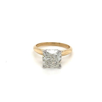 4 Carat Radiant Cut Lab Grown Diamond in 2-Tone Ring – Assay Jewelers