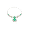 45.58 Carat TW Colombian Emerald & Diamond Chandelier Drop Necklace