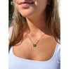 4.38 Carat Colombian Emerald in 18K Gold Floating Connecting Necklace