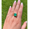 4.60 Carat Natural Colombian Emerald & Diamond 14K Gold Unisex Ring