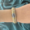 5 Carat Diamond Vintage Italian 18K Gold and Steel Bangle