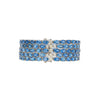 53 Carat Oval Cut Aquamarine and Diamond Multi Row Tennis Bracelet in 18K White Gold