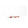 5.13 carat Ruby and Diamond Tennis Bracelet in 18K White Gold