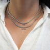 5.5 Carat Diamond 18K White Gold 4-Prong Graduated Tennis Necklace