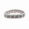 5.75 Carat Black & White Diamond in 18K White Gold Greek Key Bracelet