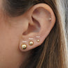 5mm Classic 14K Yellow Gold Ball Stud Earrings In Screw Backs