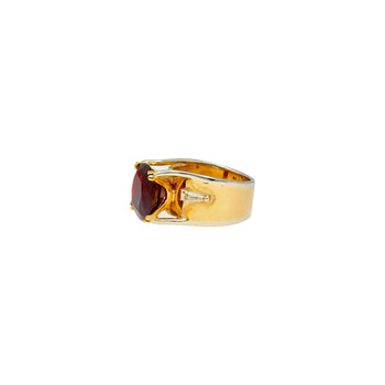 6.04 Carat Cushion Cut No Heat Burma Origin Spinel in Vintage 14K Gold Ring – Assay Jewelers
