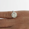 6.29 Carat Diamond 6-Prong Crown Basket Setting 14K White Gold Engagement Ring