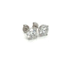 7.03 Carat Total Lab Grown CVD Diamond Martini Stud Earrings in 14K White Gold