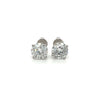 7.03 Carat Total Lab Grown CVD Diamond Martini Stud Earrings in 14K White Gold