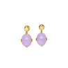 86.44ct Purple Jadeite Jade Diamond Gold Necklace Earring Set