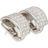 8.82 CTTW Princess Cut Natural Diamond Clip On Earrings in 18K White Gold