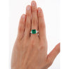 AGL Cert. 2.44 Carat No Oil Colombian Emerald & Trapezoid Diamond Ring