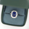 AGL Cert. 5 Carat Ceylon Blue Sapphire Art Deco Era Platinum Diamond Ring