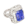 AGL Certified 10.10ct No Heat Ceylon Blue Sapphire Diamond Ring