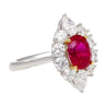 AGL Certify 3.04ct Pigeon Blood Ruby with Diamond Halo Ring