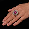AGL Certified 9.55 Carat No Heat Burma Pink Sapphire Detachable Ring To Pendant