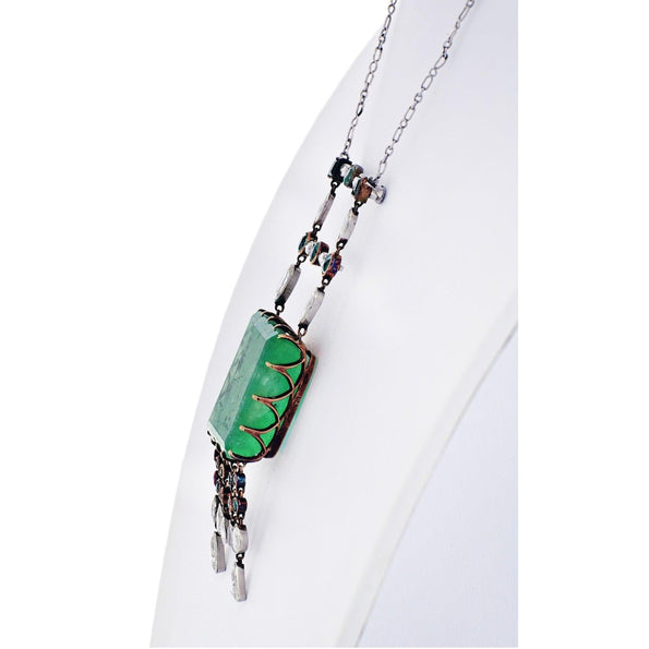 Alexey Denisov-Uralsky Signed Ural Mountain Emerald Pendant