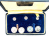 Antique Larter M.G. Peters Signed Cufflink Jewelry Set with Fitted Box