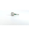 Art Deco 2.5 Carat Old Euro Cut Diamond & Emerald Engagement Ring in Platinum