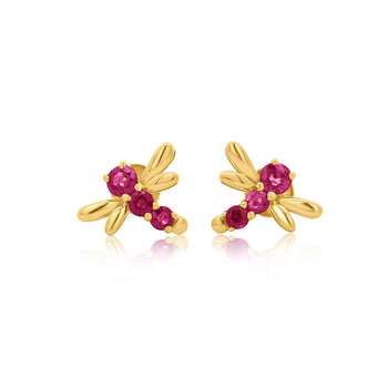 Blue Diamond Dragonfly Stud Earrings in 14K White Gold – Assay Jewelers