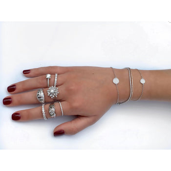 Box Chain Natural Diamond Tennis Bracelet in 18k white gold – Assay Jewelers