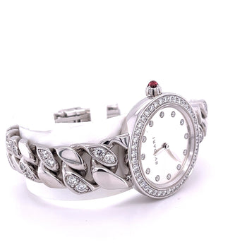 Montre Bulgari Catene 31 mm avec bracelet à maillons en or blanc 18 carats et diamants – Assay Jewelers