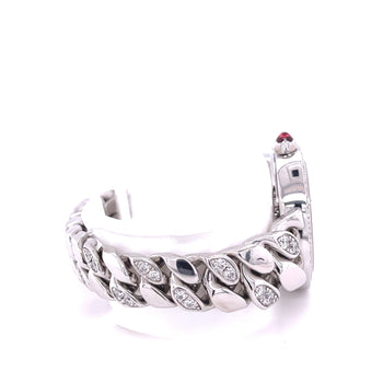 Montre Bulgari Catene 31 mm avec bracelet à maillons en or blanc 18 carats et diamants – Assay Jewelers