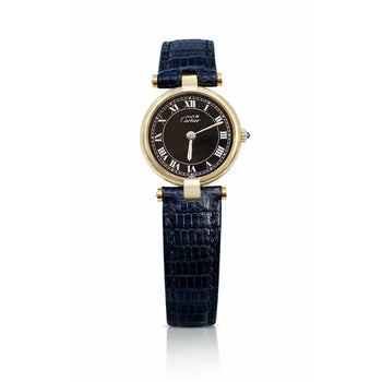 Bullon' Cartier Watch with Leather Strap in Gold Vermeil coating. – Assay Jewelers