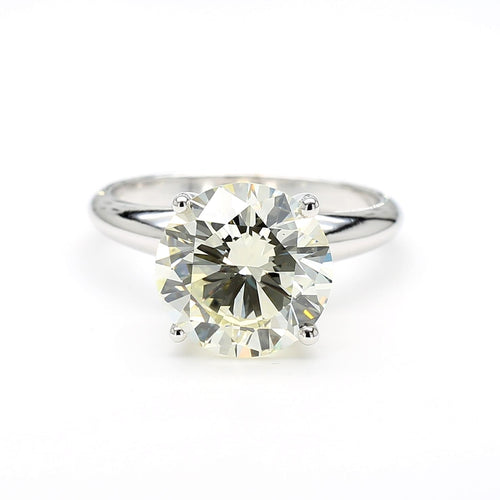 VS1 Diamond 14K White Gold Solitaire Engagement Ring