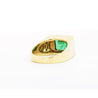 Carat Emerald-Cut Emerald Mens Ring in 18K Gold