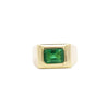 Carat Emerald-Cut Emerald Mens Ring in 18K Gold