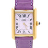Cartier Must de Cartier Tank 2415 Japan Limited Purple Checkerboard Dial Vermeil