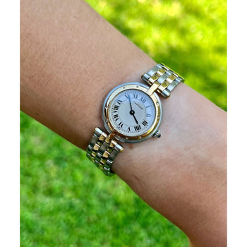 Cartier Panthere 1057920 Vendome 18k Gold Steel Champagne Dial Ladies Watch – Assay Jewelers