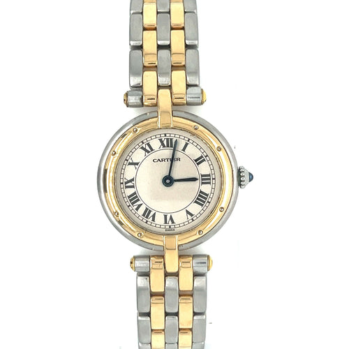 Cartier Panthere 1057920 Vendome 18k Gold Steel Champagne Dial Ladies Watch