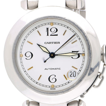 Cartier Pasha C W31015M7 35mm White Dial Steel Automatic Watch Full Set – Assay Jewelers