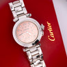 Cartier Pasha Pink Dial Automatic 18K White Gold 35mm Watch