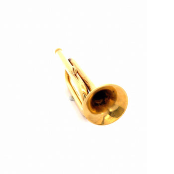 Cartier Signed Gold Plated Sterling Silver Bugle Trumpet Horn Pendant Charm – Assay Jewelers