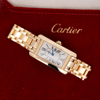 Cartier Tank Américaine 2482 18K Gold 20mm Ladies Watch – Assay Jewelers