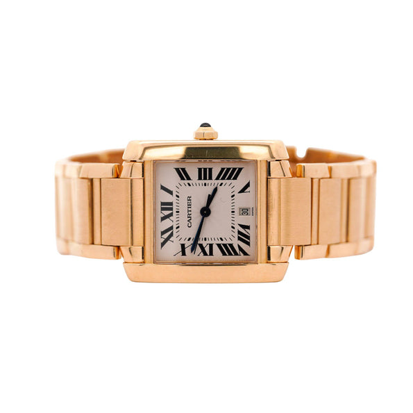 Cartier Tank Francaise 28mm 18K Gold Automatic with Date Watch