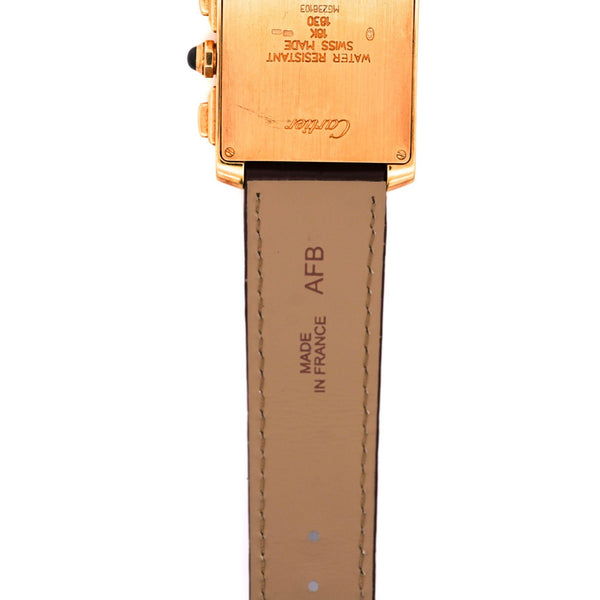 Cartier Tank Francaise Chronograph XL 1830 18K Gold Leather Watch