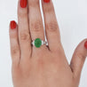 Certified 4.17 Carat Untreated Jadeite Jade and Baguette Diamond Platinum Ring