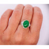 Certified 5.16 Carat Fei Cui Type A Jadeite Jade and Diamond Cocktail Ring