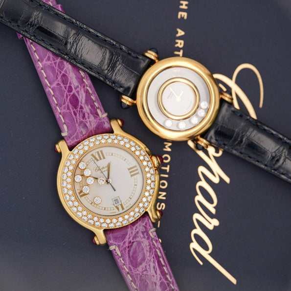 Chopard Happy Diamond Sport 32mm Ref. 4144 18K Gold Quartz Watch