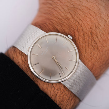 Patek Philippe Calatrava 3468 34mm Gray Dial 18K White Gold Watch – Assay Jewelers